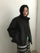 Le Hairi Half-Neck Quilted Coat (2 Colors)