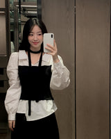 Naty Layered Shirt & Tie Set