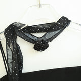 Luna Dot Frill Slip Top & Scarf Set 231629453