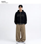2-way Crop Fit No Limit Hooded Zip-up Black
