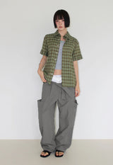 CHECK ROLL-UP SHIRT