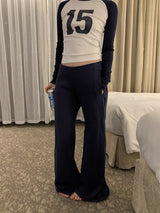 ネイビーコットンルーズワイドパンツ