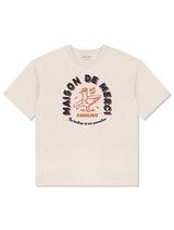 UNISEX Overfit Surfboob Embossed Logo Short Sleeve T-Shirt Cream (FCE2TS405M)