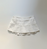 Keina Low-Waist Pleated Skirt (White)