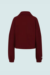 ROUND TWO WAY COLLAR ZIP (WINE RED)