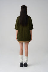 Argyle patterned short-sleeved knitwear