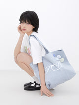 コットンドットプリントエコバッグ(LIGHT BLUE)