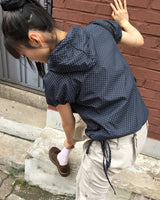 [MADE] Tarot ドットシャーリングリボンパフセミジップアップ Anorak