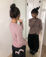 テロンロールアッププデニムワイドパンツ