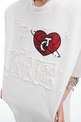 ハンドソウンパールハートTシャツ