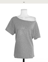 [ reels item ] sol beach silver-parts over one-shoulder top