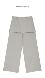 C LAYERED COTTON PANTS_GREY