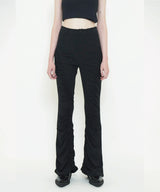 FLARE GATHER SLACKS PANTS