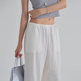 [Tringle] Nylon Side String Wide Pants -2color