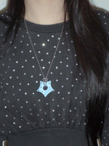 gleaming star dot necklace [blue]