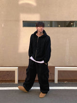 Double brushed big pocket balloon pants