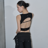 PLEATED SNAP BELT (BLACK)