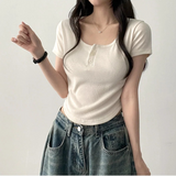 デーモスパンボタンショートスリーブTシャツ