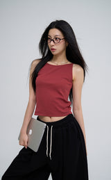 [U-BASIC] Pose Scene Ribbed Sleeveless
