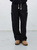 stitch cargo sweat pants
