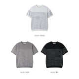 Linea Stripe Dangara Short Sleeve Knit 3COLOR