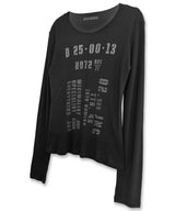 Stencil Numbering Long Sleeve Tee_Black