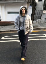 レイヤード襟付きカーディガン
