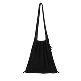 ラッキープリーツニット(M) リッチブラック