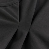 スラッシュピンタックTシャツ (BLACK)