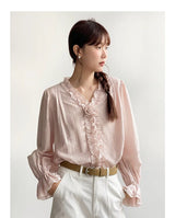 Romantic Rose Pleated Blouse – Perfect for Wedding Guest Outfits