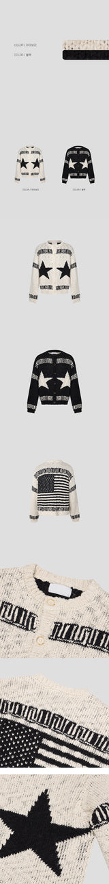 [Unisex] USA カウチンニットカーディガン(2color)