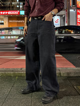 Herringbone Loose regular pants