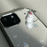 [MADE] Snowman + Keyring Set • Mirror Bumper Case