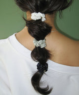 [3 set] Berry mini scrunchie (Navy)