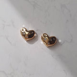 オリビアハートピアス-金