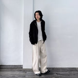 Multi-Button Paneled Wide Pants