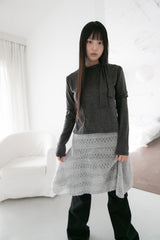 knit wool flare skirt(3colors)