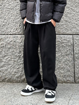  Basic pintuck wide sweatpants