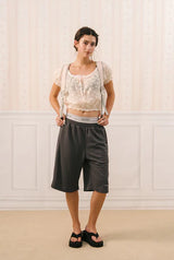 Maggie track pants - charcoal
