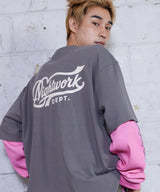 N.W.D スクリプトロゴTシャツ_グレー