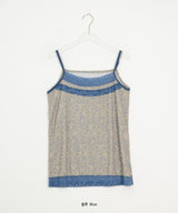 Diez Lace Flower Layered Sleeveless