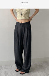 About Banding Wide Denim Pants
