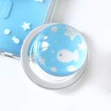 Blue Summer Fish Star Magsafe Phone Grip + Card Pocket Case Key Charms SET