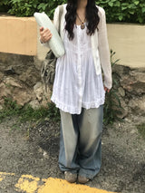 プルーレイヤードワンピース