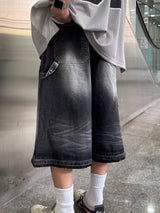 unique stitch carpenter denim shorts