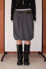 DRAPE BALLOON MIDI SKIRT