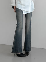Hervo embroidered bootcut denim