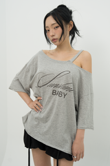 サンシャインベビーアシメTシャツ_グレー