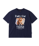 OC ファッティーキャットW Tシャツ (ネイビー)