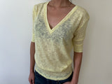 sheer v neck tee
